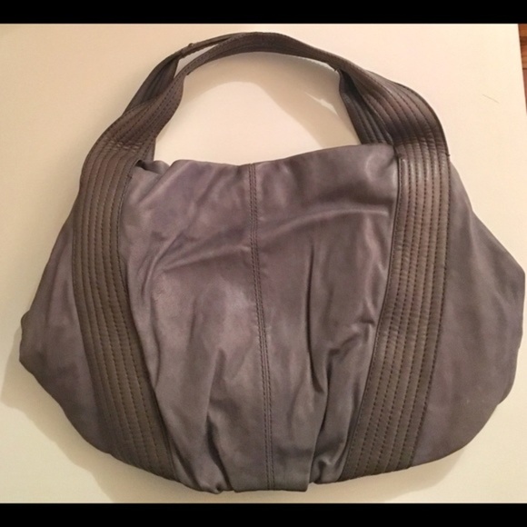 GAP Handbags - Gap genuine leather grey hobo tote handbag purse